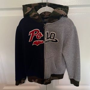 POLO Ralph Lauren Boys Camo Zipper Hoodie Size 6
